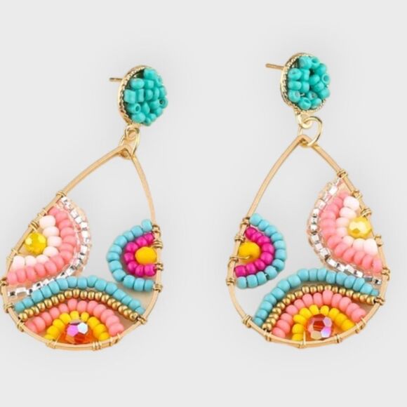 NEW BOHO BIG TEARDROP EARRINGS BOHOHEMIN - Picture 6 of 7